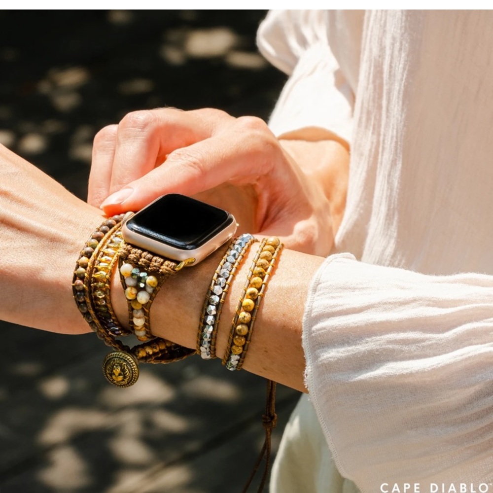 Cape Diablo Moonlight Godess Apple Band Watch Wrap and Extra Stone Braclet Wrap